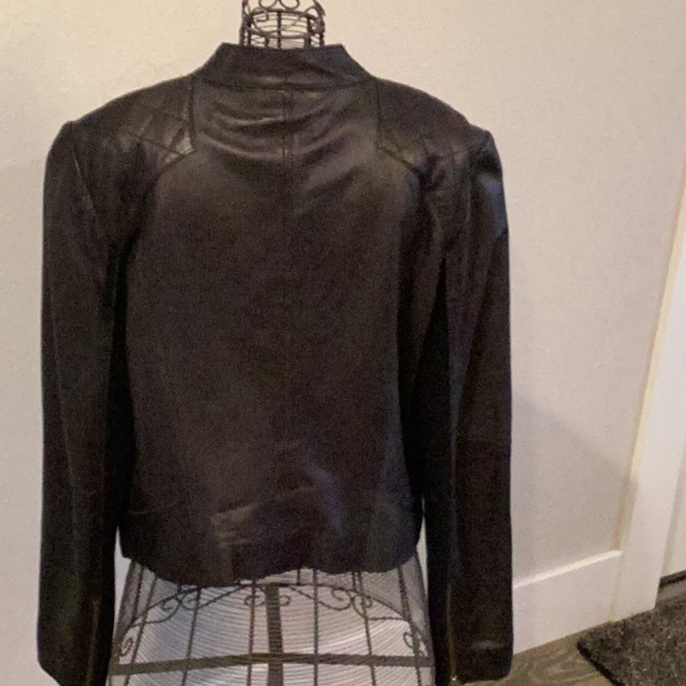 Halogen Black Leather Jacket Size Medium. New Wit… - image 2
